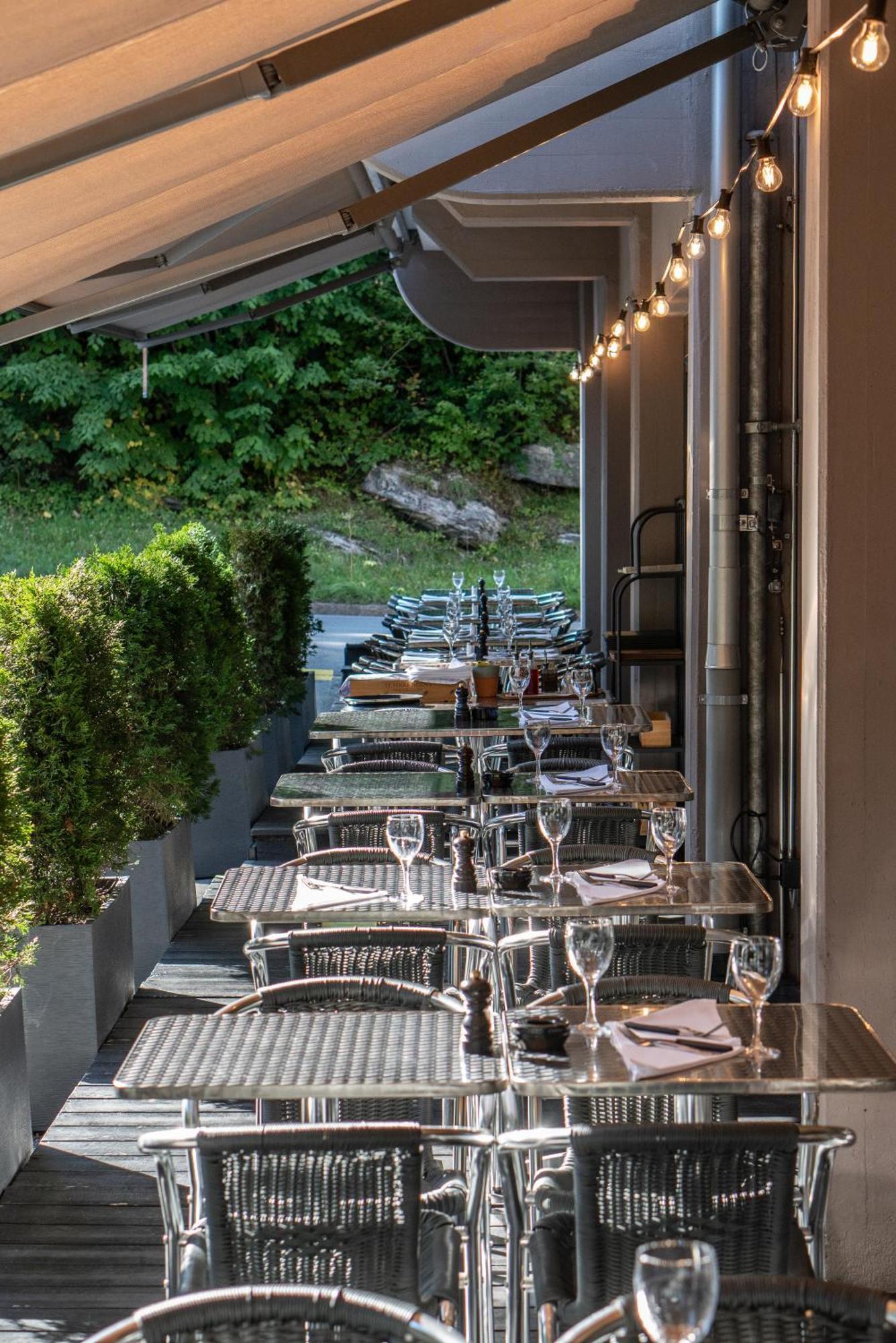 Studio Im Hotel Des Alpes Flims Exterior foto
